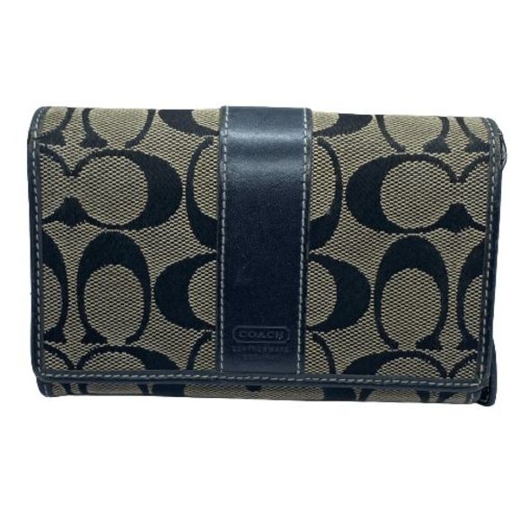 Coach Bags Authentic Coach Leatherware Brown Canvas Black Leather